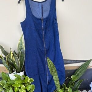 Blue Denim Sleeveless Dress